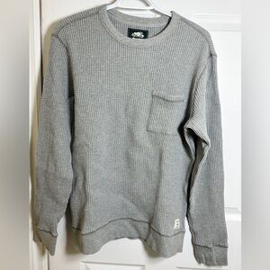 ROOTS WAFFLE-KNIT LONG SLEEVE TOP— M